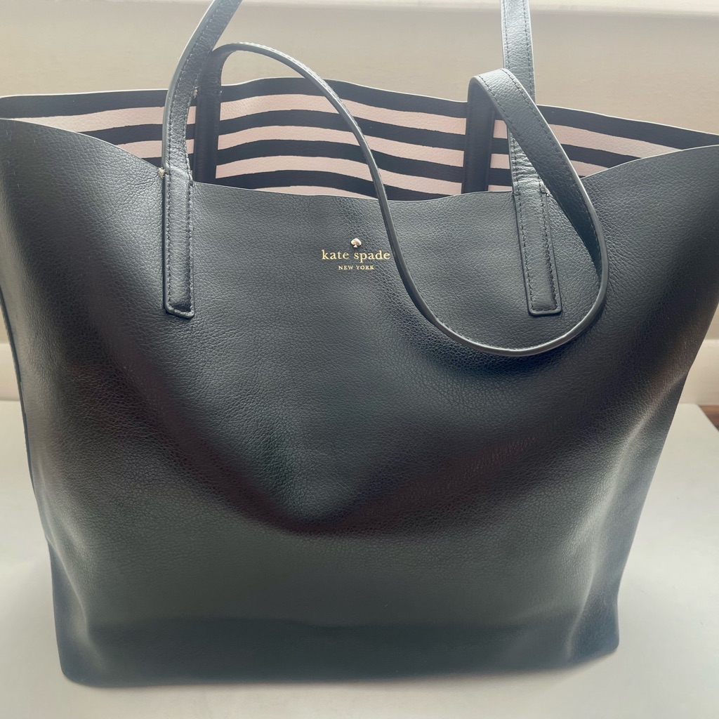 Kate Spade Reversible Tote Black /White